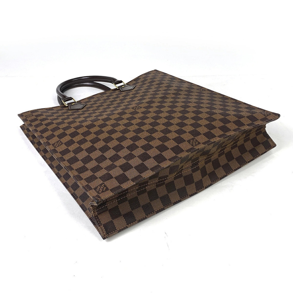 Louis Vuitton Sac Bag Plat Handbag Brown Tote Damier